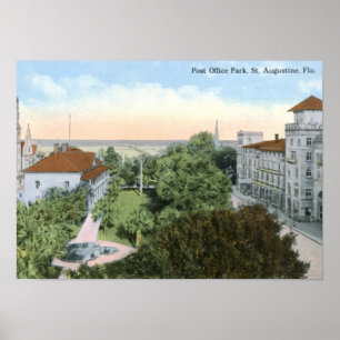Pôster Posto Office Park, Ruas. Augustine FL Vintage