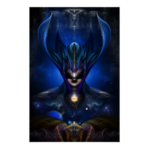 Pôster Posto Perfeito de Retrato RB Azul-Sombra Taidushan