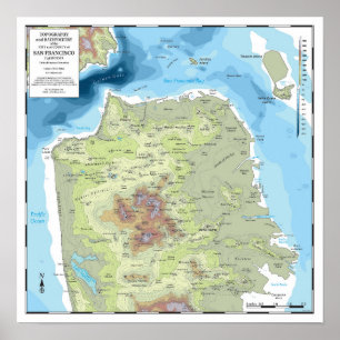 Poster Posto Topográfico e Batimétrico de São Francisco