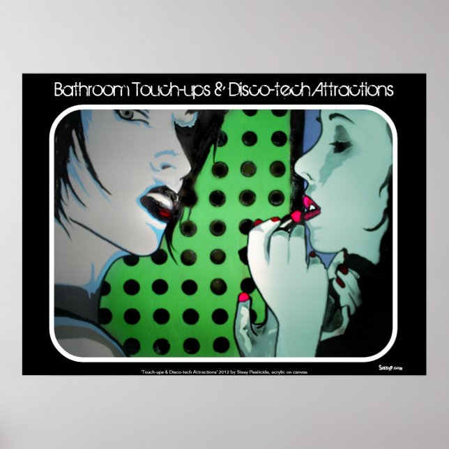 Poster posto 'Touch-ups e Atrações Disco-Tech' do Bathroo (Frente)