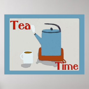 Pôster Pote Azul Tea Time
