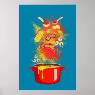Poster Pote Crab Boil