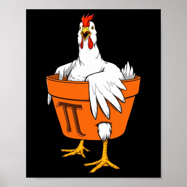 Poster Pote De Frango Dia Pi Camisa Presente Homens Mulhe (Frente)