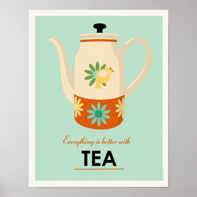 Poster Pote Tea do Século médio (Frente)