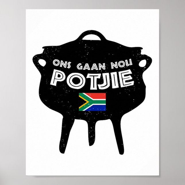Poster Potjie África do Sul Potjiekos Stew Braai (Frente)