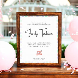 Poster Pouca Adoração A Tradição Da Família De Aquarelas