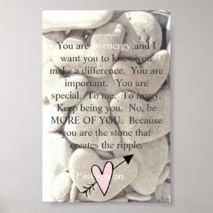 Pôster Poucas canvas do amor para pessoas positivas da