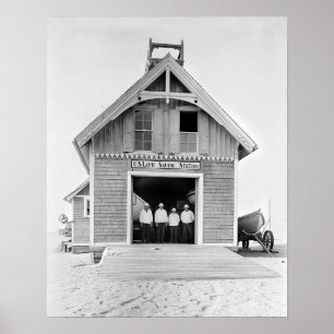 Pôster Poupanças de vida Estação, 1902. Foto do vintag