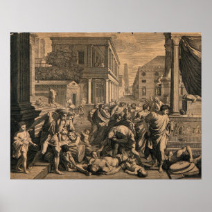 Poster Poussin - A Praga dos Filisteus em Asdod