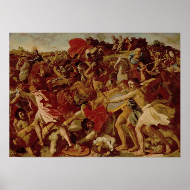 Poster Poussin - A Vitória De Josué Sobre Os Amalequitas… (Frente)