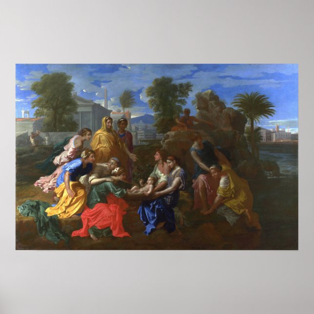 Poster Poussin - Encontro De Moisés (Frente)