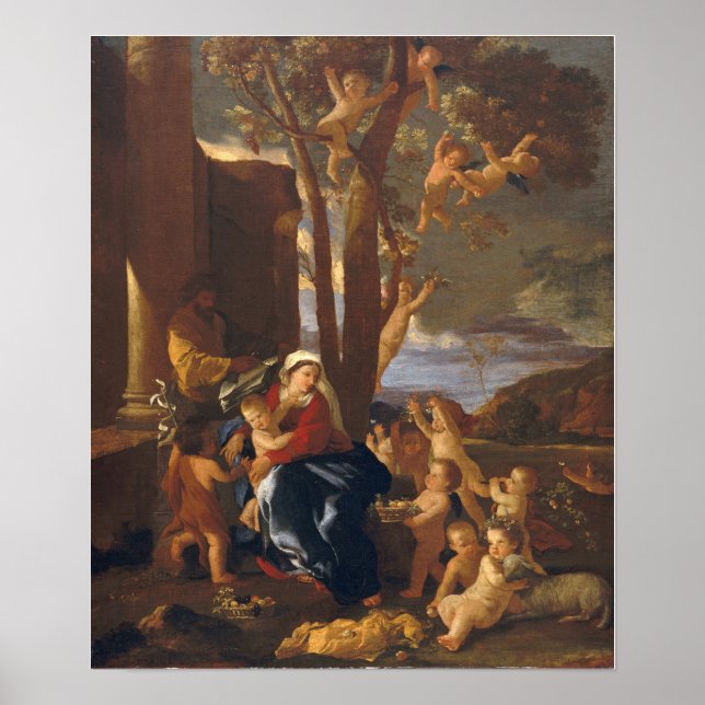 Poster Poussin - O Descanso na Fuga para o Egito (Frente)
