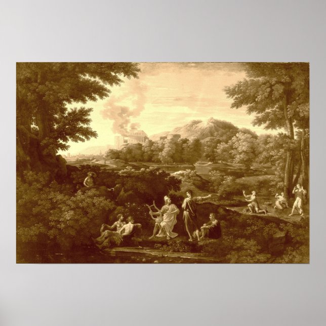 Poster Poussin - Orfeu e Eurídice (Frente)