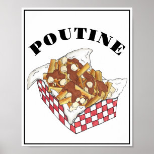 Poster Poutine Quebec Canadá Comida francesa Fries