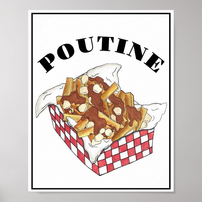 Poster Poutine Quebec Canadá Comida francesa Fries (Frente)
