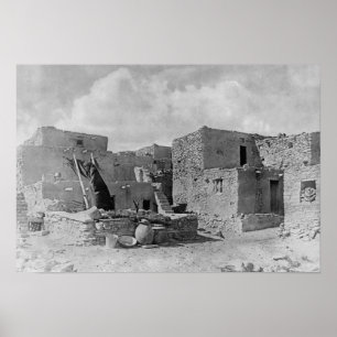 Pôster Povoado indígeno de Kiva Oraibi do cobra dos