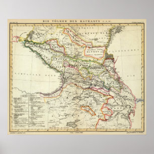 Pôster povos do Cáucaso