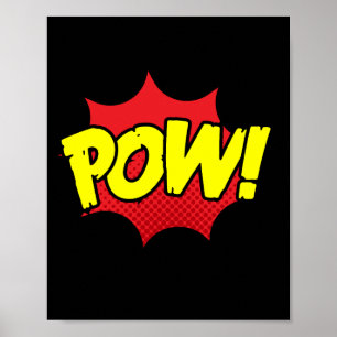 Poster Pow! Impacto em banda desenhada de Pop