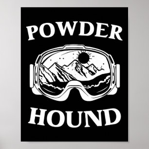 Poster Powder Hound Snowboard Skibot Winter Sport Top