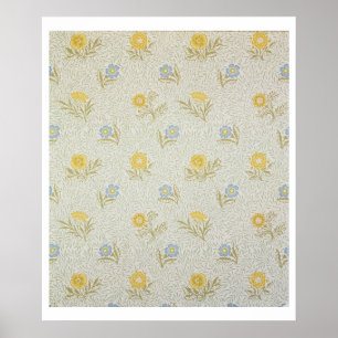 Pôster Powdered wallpaper design, 1874