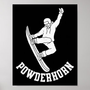 Poster Powderhorn Ski Resort Colorado Snowboard Snowbo
