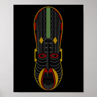 Poster Powerful Black History Month African Mask