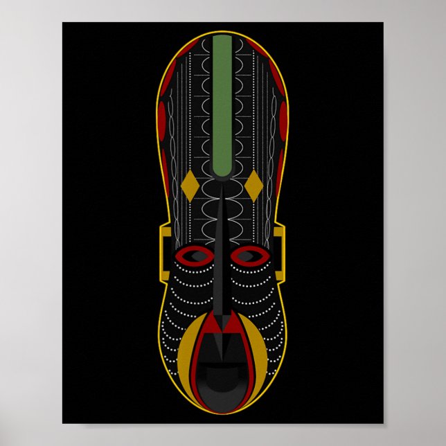 Poster Powerful Black History Month African Mask  (Frente)