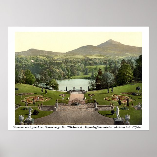 Poster Powerscourt Gardens, Wicklow Irlanda (Frente)