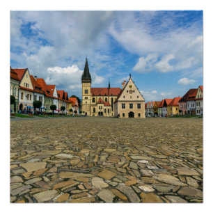 Pôster Praça antiga da cidade de Bardejov, Eslováquia