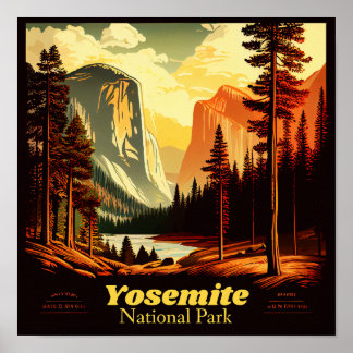 Poster Praça da Imagem do Parque Nacional Yosemite