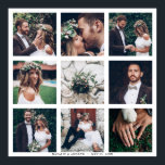 Poster Praça de Fotos de Casamento da Colagem Personaliza<br><div class="desc">Crie seu próprio poster com seu próprio casamento,  aniversário,  noivado e fotos especiais.</div>