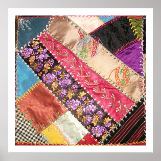 Pôster Praça de Quilt Vitoriana Antiquada (Frente)