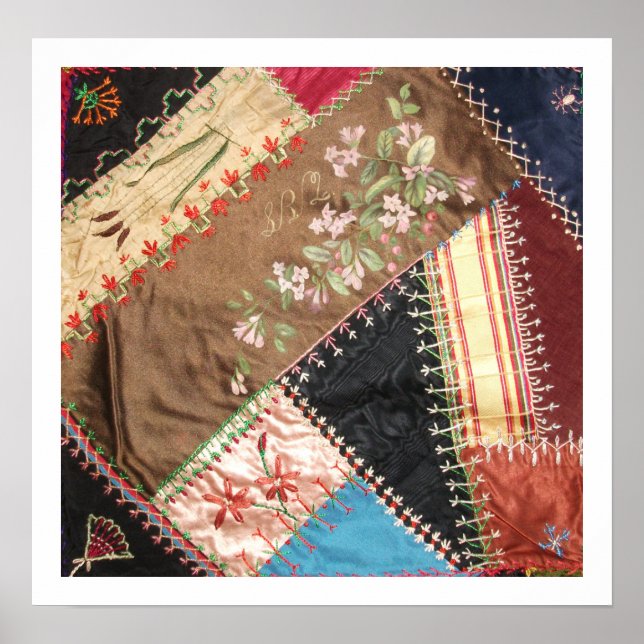 Pôster Praça de Quilt Vitoriana Antiquada (Frente)