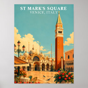 Poster Praça de São Marcos Veneza Itália Piazza San Marco