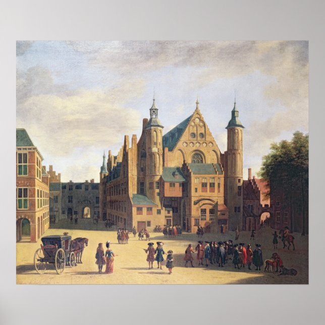 Pôster Praça de uma cidade em Haarlem (Frente)