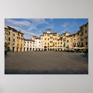 Poster Praça Piazza Anfiteatro em Lucca - Toscana, Itália