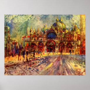 Pôster Praça San Marco, Veneza por Pierre Renoir