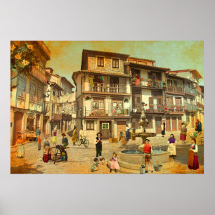 Poster Praça São Tiago (Guimarães - Portugal)
