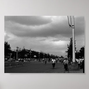 Poster Praça Tiananmen Vintage China Pekin Street