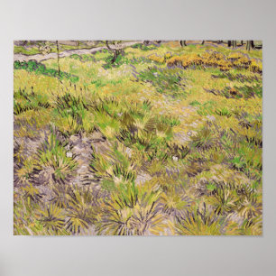 Pôster Prado com borboletas, 1890 de Vincent van Gogh