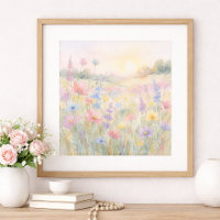 Prado de Flores Silvestres Pastel