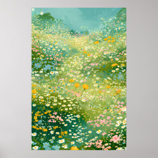 Poster Prados Coloridos de Flores Silvestres