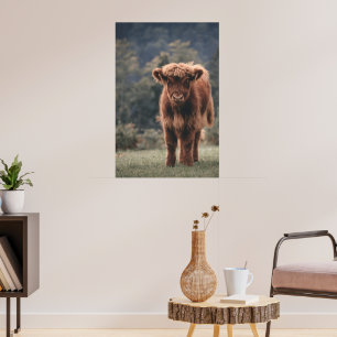 Poster Prados de outono de vitelo das vacas de montanha