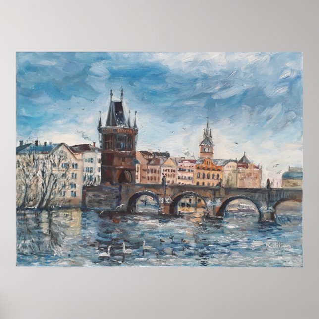 Poster Prag - Charles-Brückenmalerei (Frente)