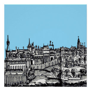 Pôster Praga capital medieval da República Checa