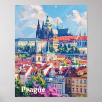 Praga Cidade da República Checa Viagens vintage de