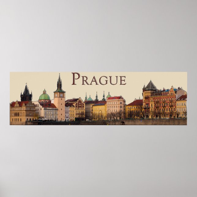 Poster Praga: Linha do Céu da Cidade Antiga (Frente)