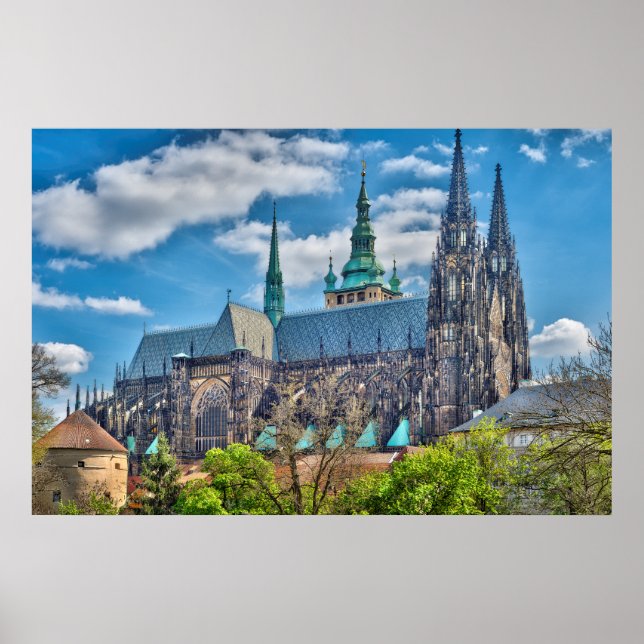 Poster Praga - Rua. Catedral de Vitus (Frente)
