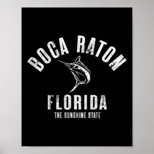 Poster Praia Boca Raton Flórida Retro Vintage Fr