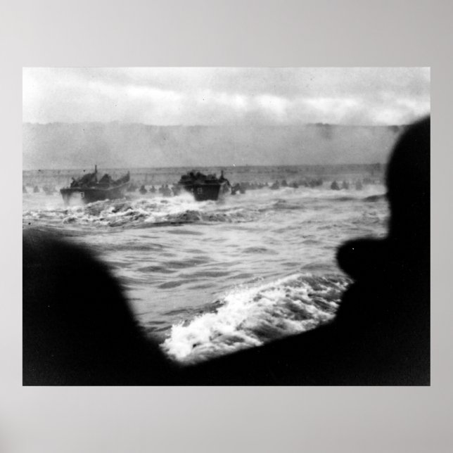 Poster Praia D-DAY Omaha Primeira Onda França Segunda Gue (Frente)
